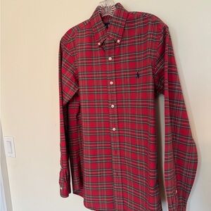 Ralph Lauren Red and Green Plaid Button Down Shirt